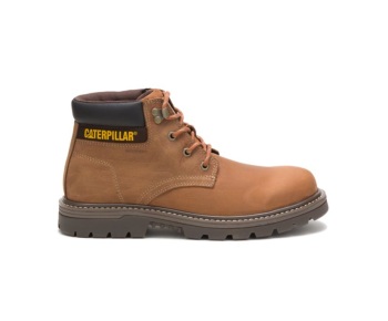 Caterpillar Work Boots South Africa Outbase Waterproof Brown - Cat Boots For Men - BR7305219